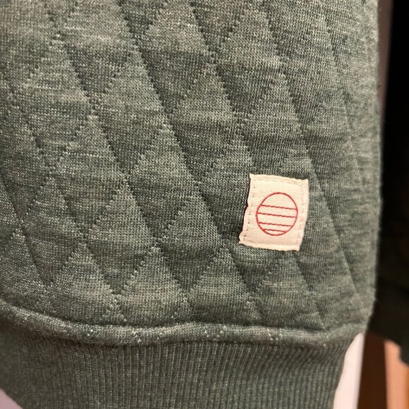 Marine Layer Quilted Sweatshirt - Men's Size Medium - Green - Picture 4 of 6